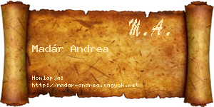 Madár Andrea névjegykártya